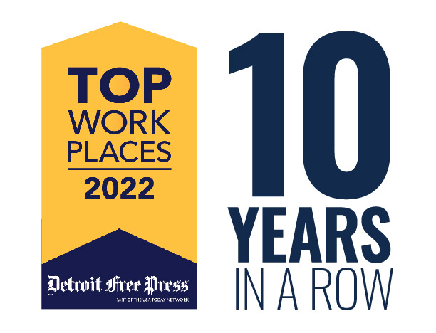Top Workplaces 10 Years In A Row Graphic